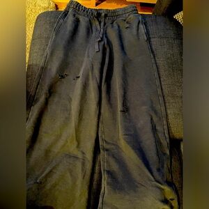 Wide leg sweat pants